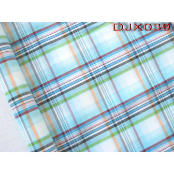 Checks Polyester Cotton Yarn Dyed Shirt Fabric Djx039